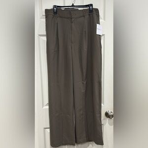 Beyond Yoga Women's XL Status Wide Leg Trouser Dune Tan Brown NWT Pants Travel